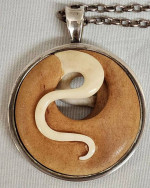 Kerry Thompson (Ngāti Paoa) Modern Contemporary Two-Tone Bone Carving