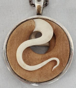 Kerry Thompson (Ngāti Paoa) Modern Contemporary Two-Tone Bone Carving