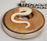 Kerry Thompson (Ngāti Paoa) Modern Contemporary Two-Tone Bone Carving