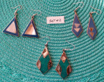 ALPACA Mexico Dangle Earrings Signed ALPACA MEXICO