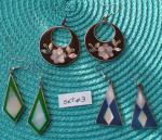 ALPACA Mexico Dangle Earrings Signed ALPACA MEXICO