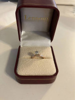 Rose gold engagement ring with diamond
