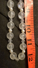 24" Opalescent Semi Opaque Bead Necklace