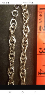 18" Silver Necklace Twisted Links
