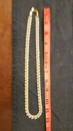 Gold / Pearl Necklace 24 long - fashion jewelry