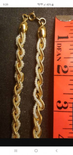 23" Napier Gold and Small White Bead Necklace