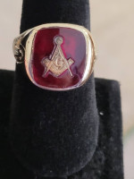 10K gold size 11 Square Mason Ring Item # RG1