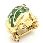 Frog converter brooch/pendant 18K