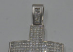 14kt white gold joe rodeo cross 20.3 gram w 162 diamonds 6.5 carats 1.