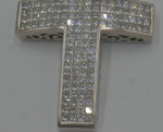 14kt white gold joe rodeo cross 20.3 gram w 162 diamonds 6.5 carats 1.