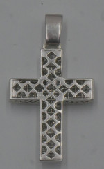14kt white gold joe rodeo cross 20.3 gram w 162 diamonds 6.5 carats 1.