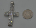 14kt white gold joe rodeo cross 20.3 gram w 162 diamonds 6.5 carats 1.