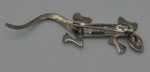 LIZARD / SALIMANDER  MARCASITE  PIN  WITH 2 RED STONES IN A EYES