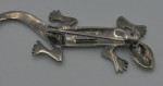 LIZARD / SALIMANDER  MARCASITE  PIN  WITH 2 RED STONES IN A EYES