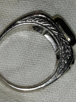 GIA APPR. $20,000 ART DECO MENS EMERALD/DIAMOND/PLATINUM RING.1938