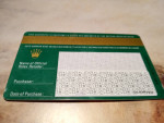 ROLEX International Guarantee Warranty Card