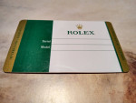 ROLEX International Guarantee Warranty Card
