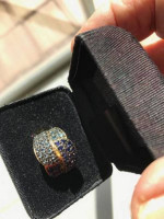 Ring blue tanzanite