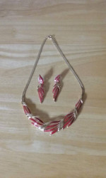 Necklace 16 inches & Pierce Earrings Trifari New