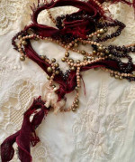 One of a kind set of 3 necklaces:garnet & jasper