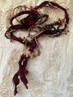 One of a kind set of 3 necklaces:garnet & jasper