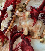 One of a kind set of 3 necklaces:garnet & jasper