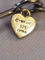 Hallmark Thin Bangle Charm Bracelet .925 Sterling
