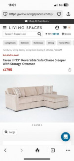 Taren III Reversible Sleeper Sofa