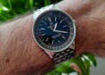 Frankenstein Breitling 41mm Navitimer 18k rose markers (rare dial)