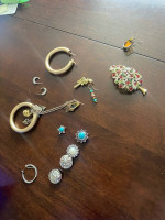 Scrap costume jewelry metal and some stones