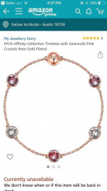 Rose gold plated bracelet with Swarovski crystals