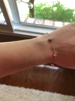 Rose gold plated bracelet with Swarovski crystals