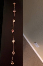 Rose gold plated bracelet with Swarovski crystals