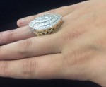 Women's Diamond Football Ring