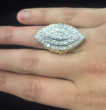 Women's Diamond Football Ring