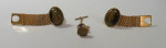New  -- Tiger Eye Cuff Links & Tie Pin Set