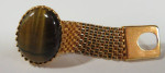 New  -- Tiger Eye Cuff Links & Tie Pin Set