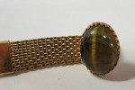 New  -- Tiger Eye Cuff Links & Tie Pin Set