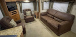 Leather Sofa Bed, Sleeper Sofa with two recliners.