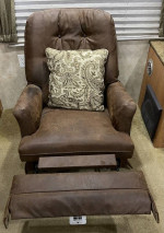 Leather Sofa Bed, Sleeper Sofa with two recliners.
