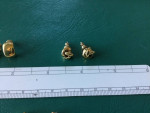 Costume Jewelry #9: Gold Pierced Earrings (3)
