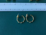 Costume Jewelry #9: Gold Pierced Earrings (3)