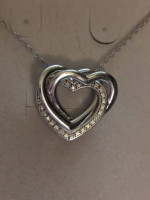 Beautiful 925 Double Heart Necklace