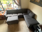 Sofa w/ chaise & Ottoman
