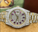 18K Rolex President Full Diamond Pave