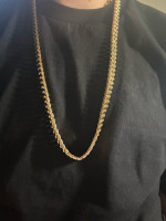 14k gold plated rolex chain 30” 15mm