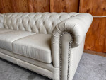 Chesterfield Leather Sofa Couch and Chair