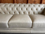 Chesterfield Leather Sofa Couch and Chair