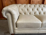 Chesterfield Leather Sofa Couch and Chair