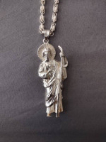 Saint Jude Silver Charm